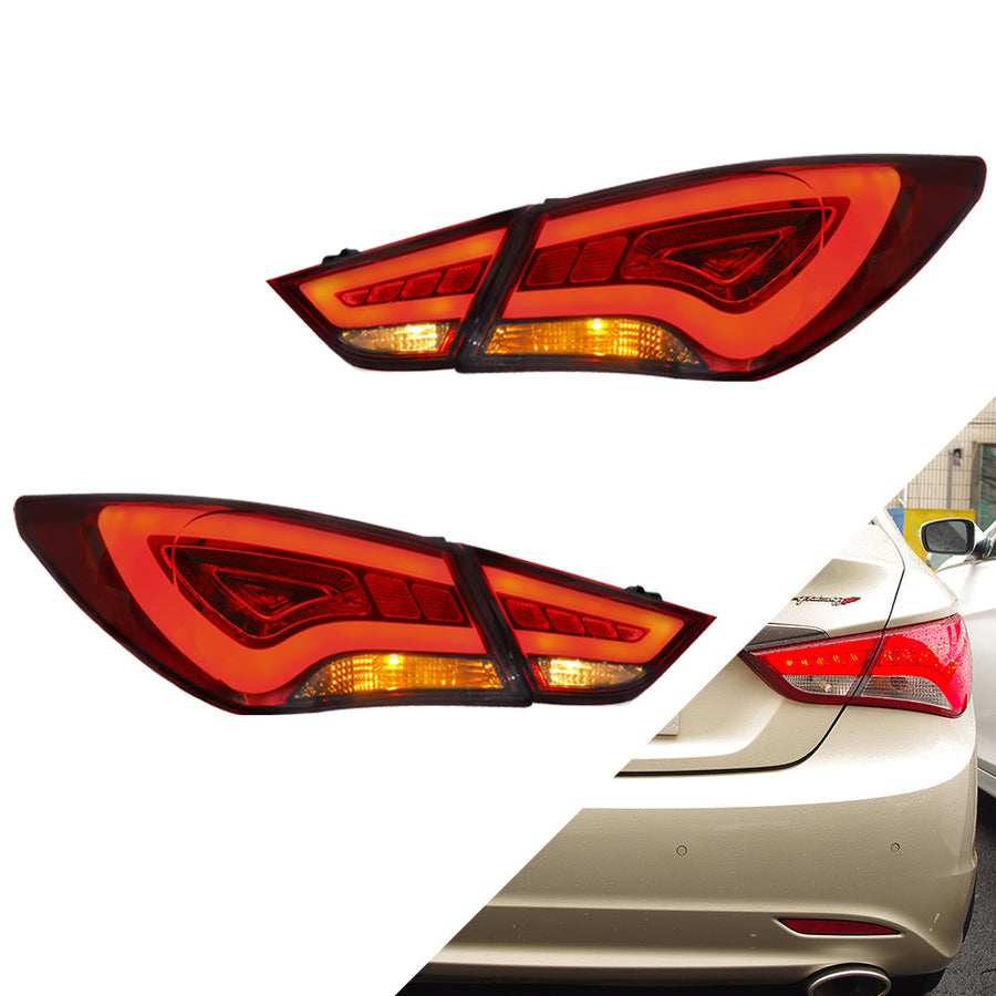 Buy Now Vland Carlamp Full LED Tail Lights For Hyundai Sonata 6th Gen Sedan 2011-2014 ABS, PMMA, GLASS Material and upgrade car parts from SIR Tuning at the Best Price. Headlights, Tail lights, Bodykits, Navigations, Tail lights and more - Fast & Free Shipping within Europe, US & Worldwide.