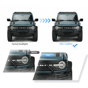 20-24 Ford Bronco Vland Full LED Projector Headlights