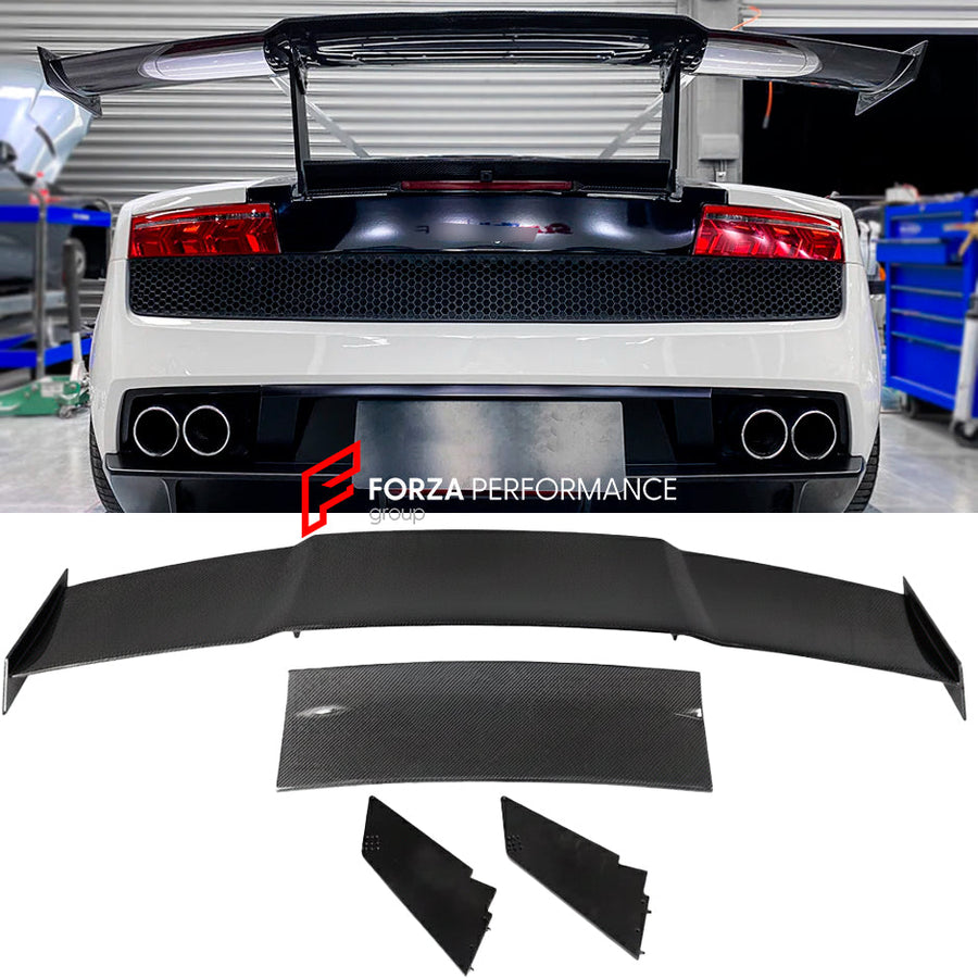 Buy Now CARBON GT WING SPOILER for LAMBORGHINI GALLARDO LP550 LP560 LP570 2003 - 2014 and upgrade car parts from SIR Tuning at the Best Price. Headlights, Tail lights, Bodykits, Navigations, body kit and more - Fast & Free Shipping within Europe, US & Worldwide.
