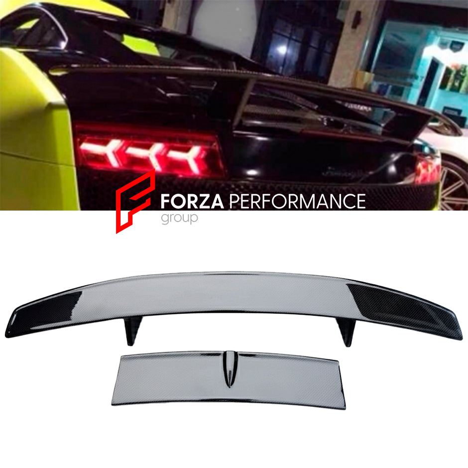 Buy Now CARBON REAR WING SPOILER for LAMBORGHINI GALLARDO LP550 LP560 LP570 2003 - 2014 and upgrade car parts from SIR Tuning at the Best Price. Headlights, Tail lights, Bodykits, Navigations, body kit and more - Fast & Free Shipping within Europe, US & Worldwide.