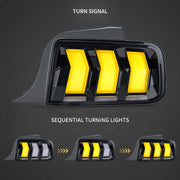 2005-2009 Ford Mustang 5th Gen S197 Vland LED Tail Lights Amber Sequential Turn Signal