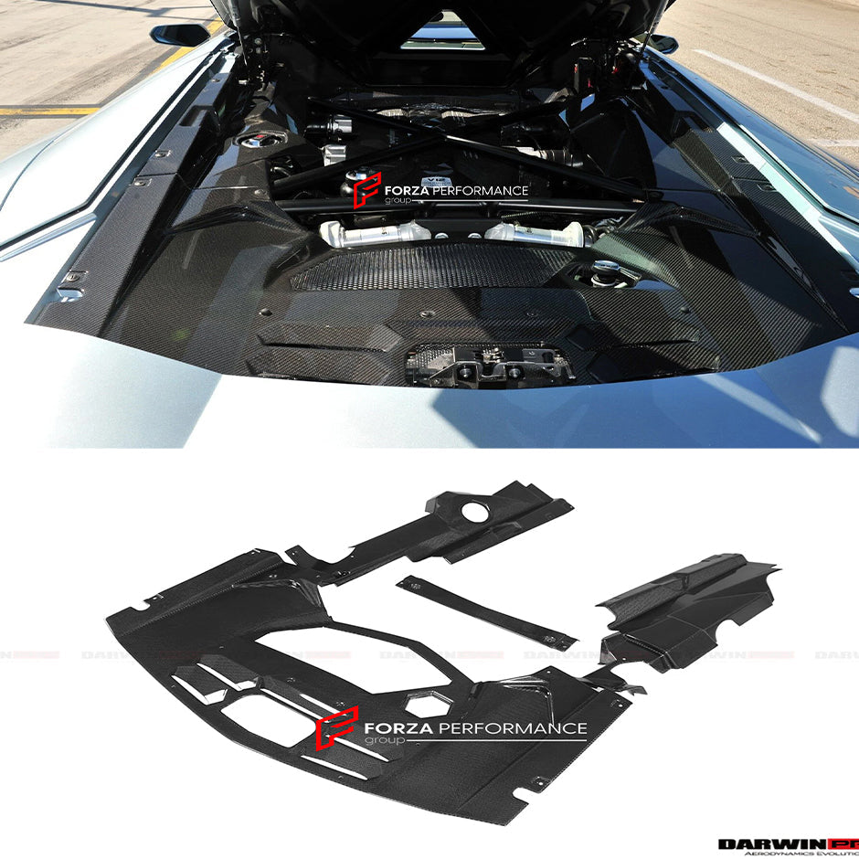 AUTHENTIC DARWINPRO CARBON ENGINE BAY PANEL SET for LAMBORGHINI AVENTADOR LP700-4 COUPE 2011 - 2016