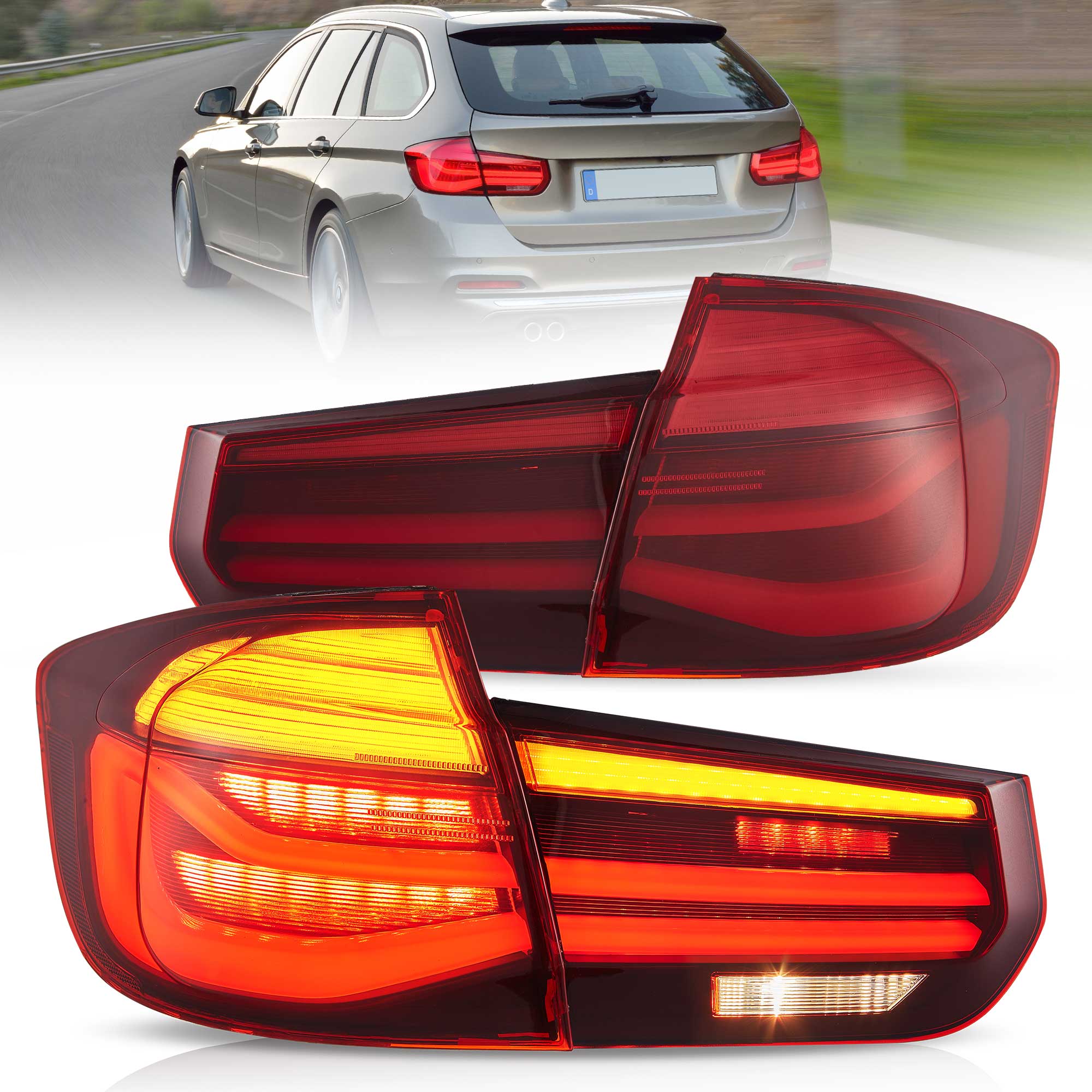 2012-2019 BMW 3 Series F31 Touring Vland Full LED Tail Lights [E-mark]