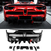 CARBON REAR DIFFUSER for FERRARI 488 SPIDER F8 2015 - 2019
