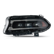 2015-2023 Dodge Charger Vland Bi-LED Projectors Headlights Black
