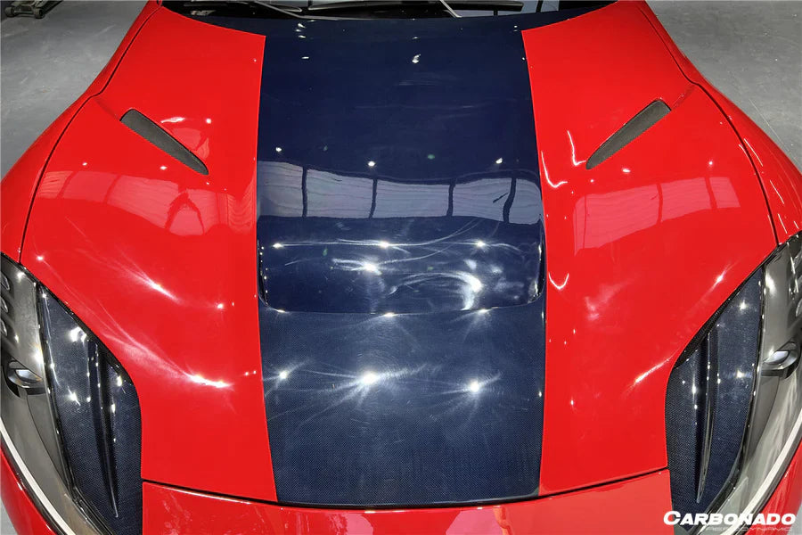 Buy Now DRY CARBON HOOD BONNET for FERRARI 812 SUPERFAST and upgrade car parts from SIR Tuning at the Best Price. Headlights, Tail lights, Bodykits, Navigations, Carbon body kit and more - Fast & Free Shipping within Europe, US & Worldwide.