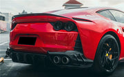 DRY CARBON REAR DIFFUSER WITH LIGHT for FERRARI 812 SUPERFAST GTS 2017 - 2024