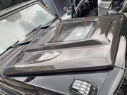 Carbon hood scoop transparent with glass for Mercedes-Benz G-class G400 G500 G450 G63 G550