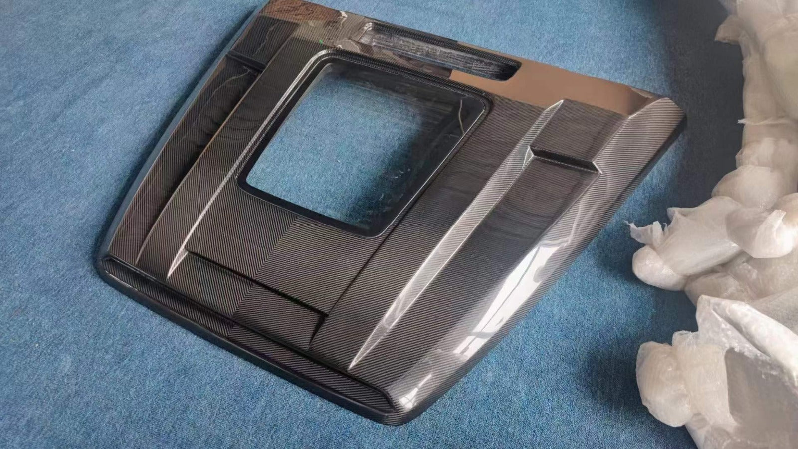 Carbon hood scoop transparent with glass for Mercedes-Benz G-class G400 G500 G450 G63 G550