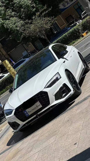 KARBEL CARBON DRY CARBON FIBER FRONT LIP VER.2 FOR AUDI S5 & A5 S LINE 2020-ON B9.5