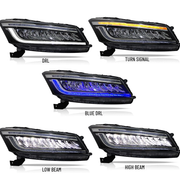 VLAND Full LED Headlights For 2008-2012 Honda Accord 8th Gen W/Dynamic&Sequential