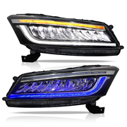 VLAND Full LED Headlights For 2008-2012 Honda Accord 8th Gen W/Dynamic&Sequential