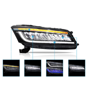 VLAND Full LED Headlights For 2008-2012 Honda Accord 8th Gen W/Dynamic&Sequential