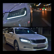VLAND Full LED Headlights For 2008-2012 Honda Accord 8th Gen W/Dynamic&Sequential