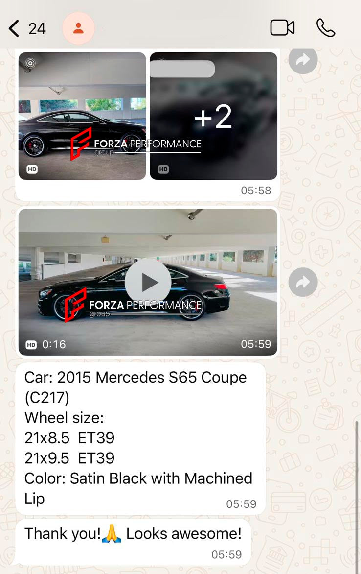 21 INCH FORGED WHEELS RIMS for MERCEDES BENZ S CLASS S65 AMG COUPE C217 2015