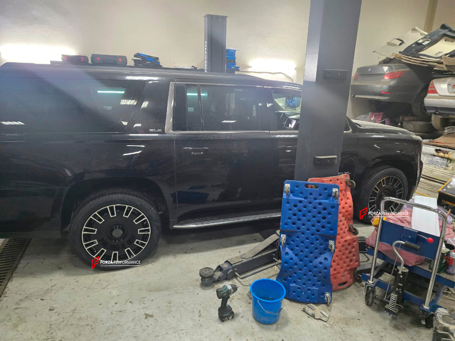 Buy Now 22 INCH FORGED WHEELS RIMS for GMC YUKON 2017 and upgrade car parts from SIR Tuning at the Best Price. Headlights, Tail lights, Bodykits, Navigations, wheels and more - Fast & Free Shipping within Europe, US & Worldwide.