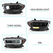 Vland Carlamp Matrix Projector and Full LED Headlights for Toyota Tacoma 2016-UP