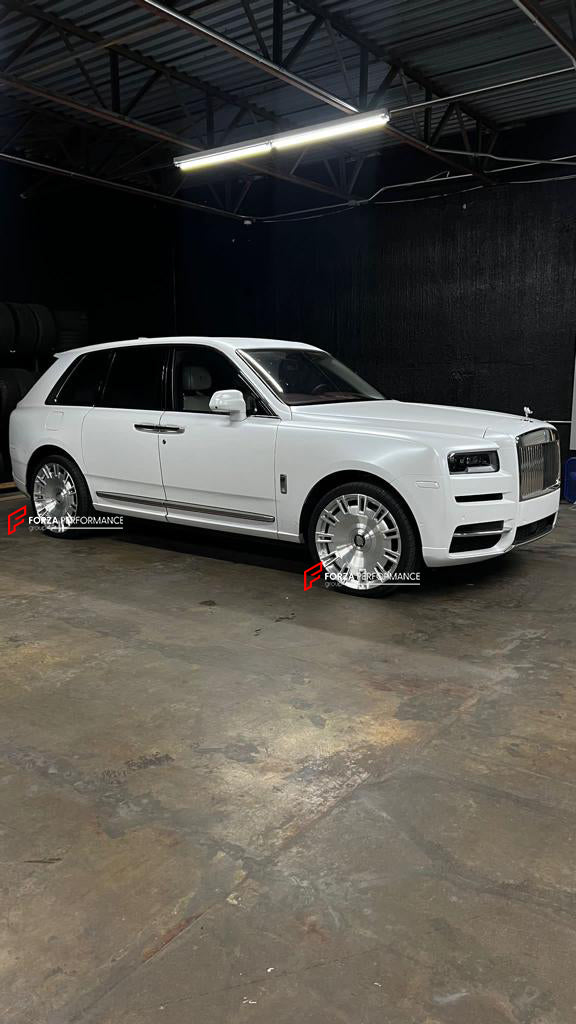 Buy Now 24 INCH FORGED WHEELS for ROLLS ROYCE CULLINAN and upgrade car parts from SIR Tuning at the Best Price. Headlights, Tail lights, Bodykits, Navigations, Gallery and more - Fast & Free Shipping within Europe, US & Worldwide.