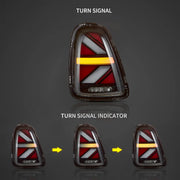 07-13 Mini Cooper (R56 R57 R58 R59) Vland II LED Tail Lights With Amber Sequential Turn Signal [E-mark]