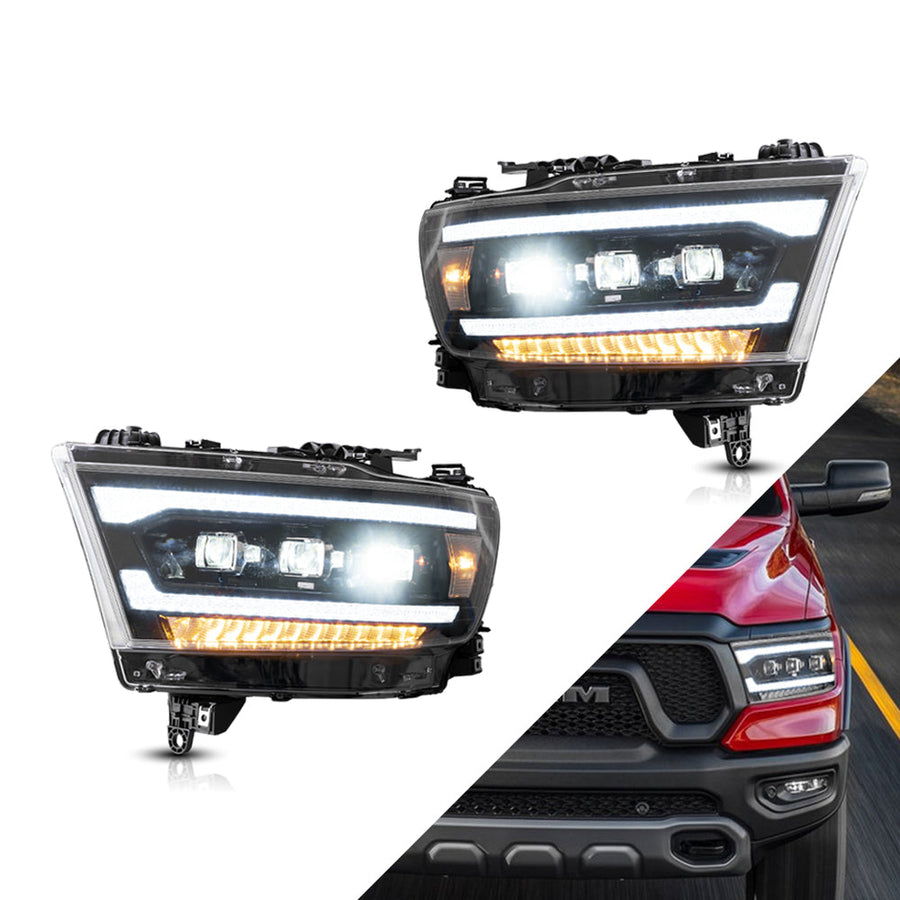 Buy Now Vland Carlamp LED Matrix Projector Headlights For Dodge RAM 1500 2019-2024 and upgrade car parts from SIR Tuning at the Best Price. Headlights, Tail lights, Bodykits, Navigations, Headlights and more - Fast & Free Shipping within Europe, US & Worldwide.
