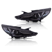 Vland Carlamp Dual Beam Sequential Headlights For Hyundai Sonata 2011-2014  Q5 (Bulbs Not Included)