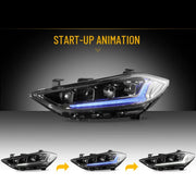 VLAND LED Headlight For 2017-2018 Hyundai Elantra W/Sequential Turn