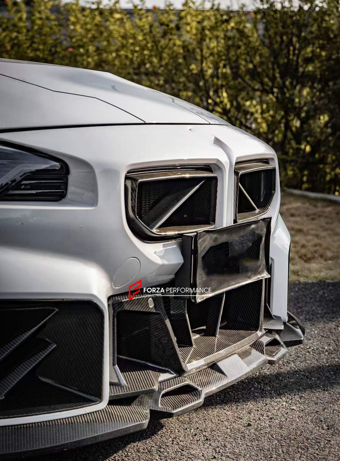 CARBON FRONT BUMPER LOWER MESH GRILLE for BMW M2 G87 2023 - 2025