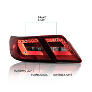 Vland Carlamp Full LED Tail Lights for Toyota Camry XV40 Gen Sedan 2007-2009