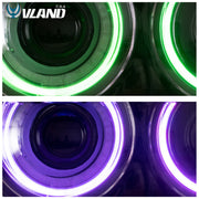 08-14 Dodge Challenger Vland RGB Style Dual Beam Projector Headlights Black
