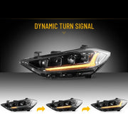 VLAND LED Headlight For 2017-2018 Hyundai Elantra W/Sequential Turn