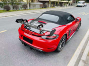 UPGRADE DRY CARBON REAR SPOILER for PORSCHE 718 982 981 987 CAYMAN BOXSTER upgrade to GT4RS
