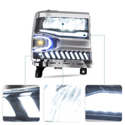 Vland Carlamp Full LED Headlights With Halo Light For Chevrolet Silverado 1500 2016-2018