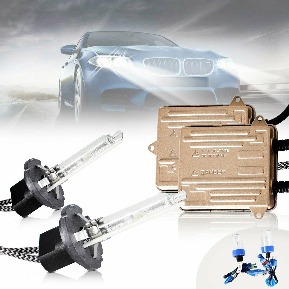 VLAND Lamp 2PCs D2H/H7 Bulb Conversion HID KIT with Ballast 12V 35W/55W 6000K
