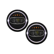 7 Inch CREE LED Headlights Angel Eye Halo DRL suitable for Jeep Wrangler JK TJ LJ JL (1997-2017) 5 Stars Design – product ima