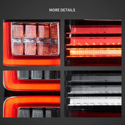 07-13 Chevrolet Silverado 1500 2500HD 3500HD 07-14 Sierra (Denali) 3500HD Dually Vland LED II Tail Lights With Red Turn Signal Clear