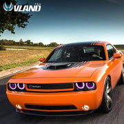 08-14 Dodge Challenger Vland RGB Style Dual Beam Projector Headlights Black