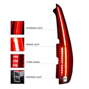 Vland Carlamp LED Tail Lights For 2007-2014 Cadillac Escalade Clear Lens