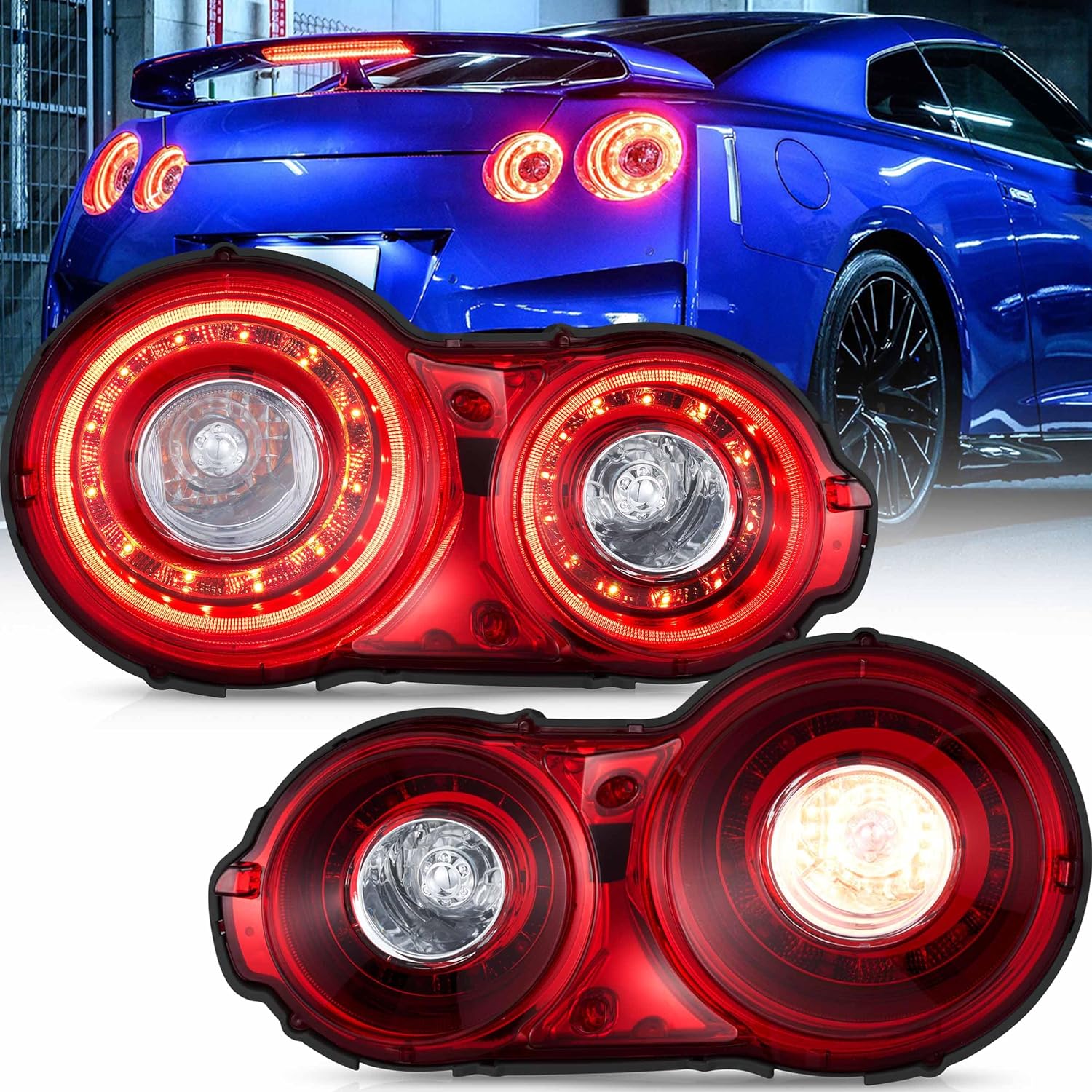 VLAND LED Tail Lights For Nissan GTR R35 2008-2023