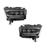 Vland Carlamp  LED Matrix Projector Headlights For Dodge RAM 1500 2019-2024
