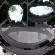 Vland Jeep Wrangler 2018-UP Full LED Dual Beam Projector Headlights With Blue DRL