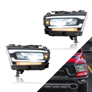 19-24 Dodge Ram 1500 5th Gen (DT) Vland LED Reflection Bowl HeadLights [E-mark]