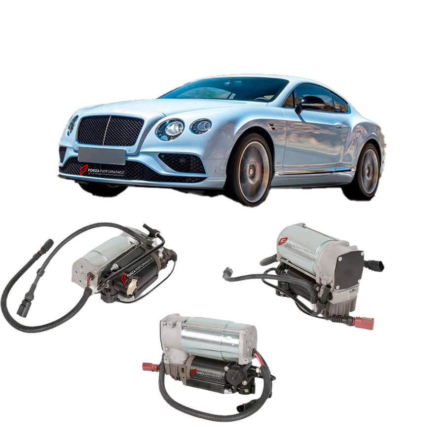 Buy Now AIR SUSPENSION COMPRESSOR PUMP for BENTLEY CONTINENTAL GT 2003 - 2011 2011 - 2018 2018 - 2024 2024+ and upgrade car parts from SIR Tuning at the Best Price. Headlights, Tail lights, Bodykits, Navigations, body kit and more - Fast & Free Shipping within Europe, US & Worldwide.