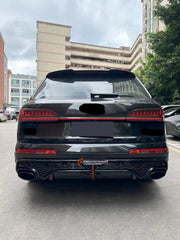 REAR DIFFUSER WITH EXHAUST TIPS for AUDI Q7 4M FACELIFT 2019 - 2024 | RSQ7 STYLE