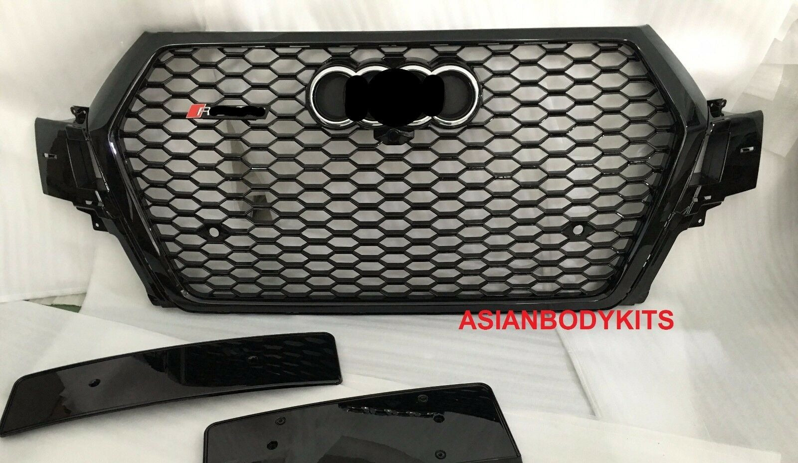 RSQ7 STYLE FRONT GRILLE BLACK HONEYCOMB MESH for AUDI Q7 4M 2015 - 2019