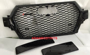 RSQ7 STYLE FRONT GRILLE BLACK HONEYCOMB MESH for AUDI Q7 4M 2015 - 2019