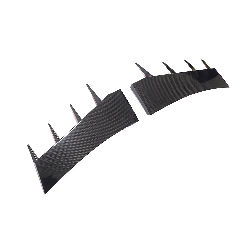 DRY CARBON FRONT BUMPER CANARDS for AUDI RS7 4K 2019+