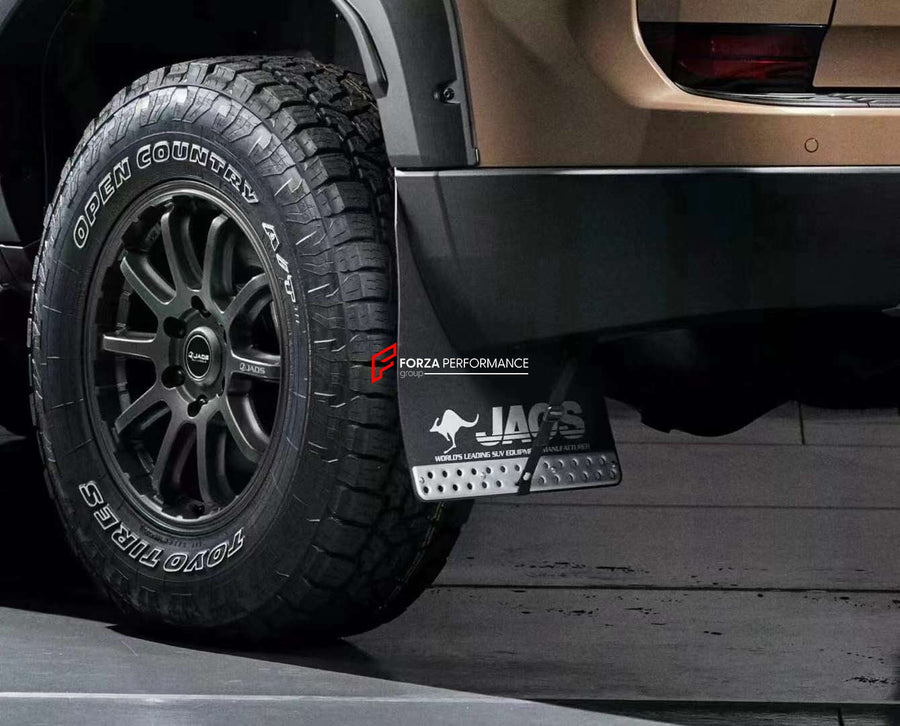 Buy Now AUTHENTIC JAOS MUD FLAPS for LEXUS GX550 2024 and upgrade car parts from SIR Tuning at the Best Price. Headlights, Tail lights, Bodykits, Navigations, Carbon body kit and more - Fast & Free Shipping within Europe, US & Worldwide.