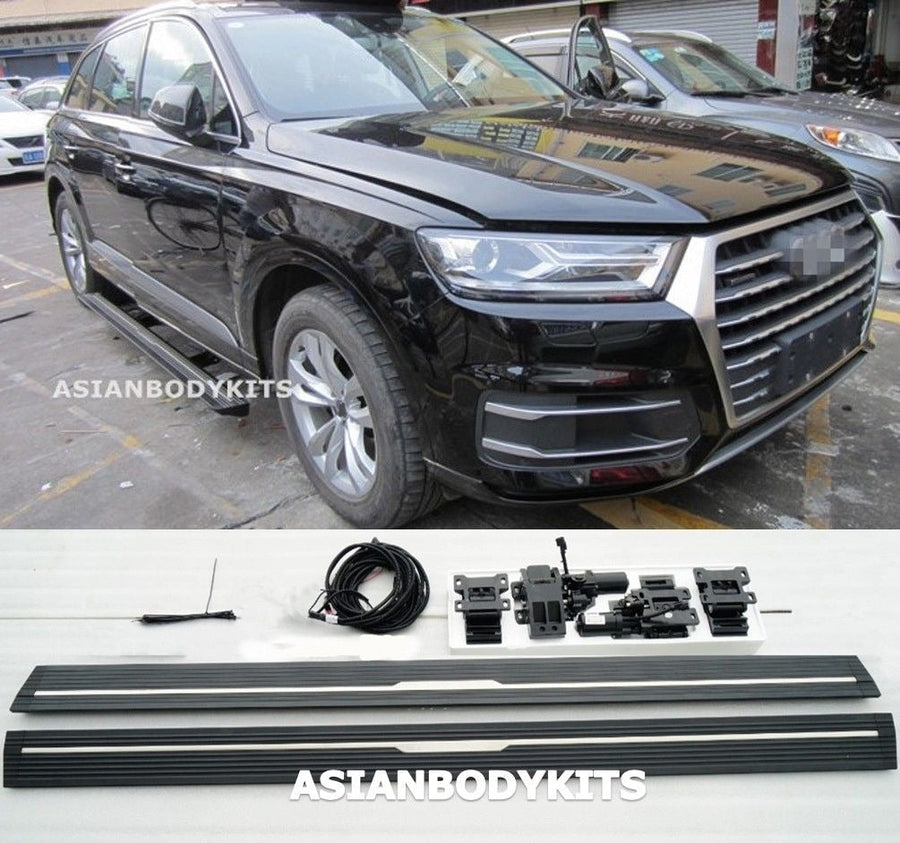 Buy Now ELECTRIC DEPLOYABLE RUNNING BOARDS for AUDI Q7 4M 2015 - 2019 and upgrade car parts from SIR Tuning at the Best Price. Headlights, Tail lights, Bodykits, Navigations, body kit and more - Fast & Free Shipping within Europe, US & Worldwide.