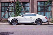 CARBON FIBER SIDE SKIRTS ADD ONS for BENTLEY CONTINENTAL GT COUPE GTC CONVERTIBLE 2011 - 2018