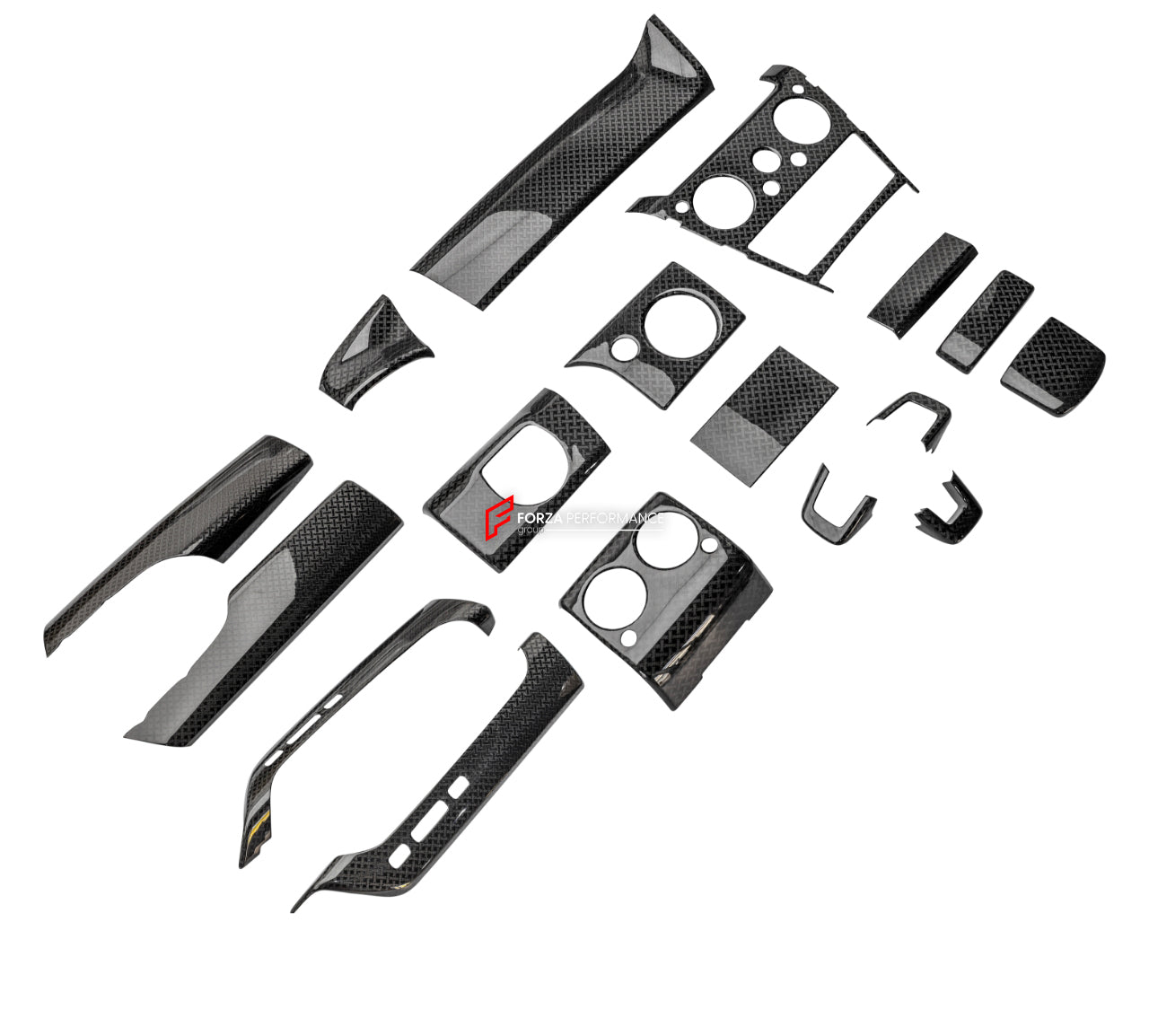 DRY CARBON INTERIOR PARTS for ROLLS ROYCE CULLINAN 2018 - 2024 BLACK BADGE STYLE